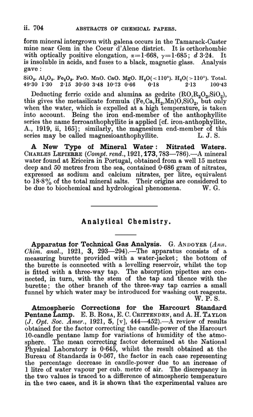 Analytical chemistry