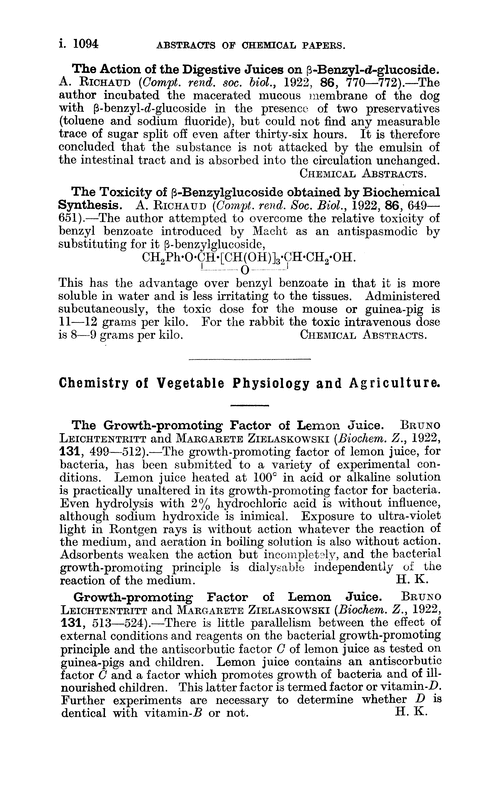 Chemistry of vegetable physiology and agriculture