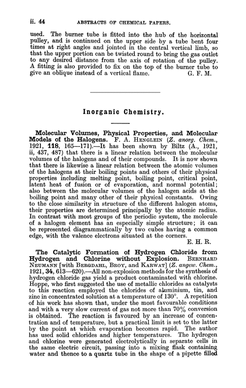 Inorganic chemistry