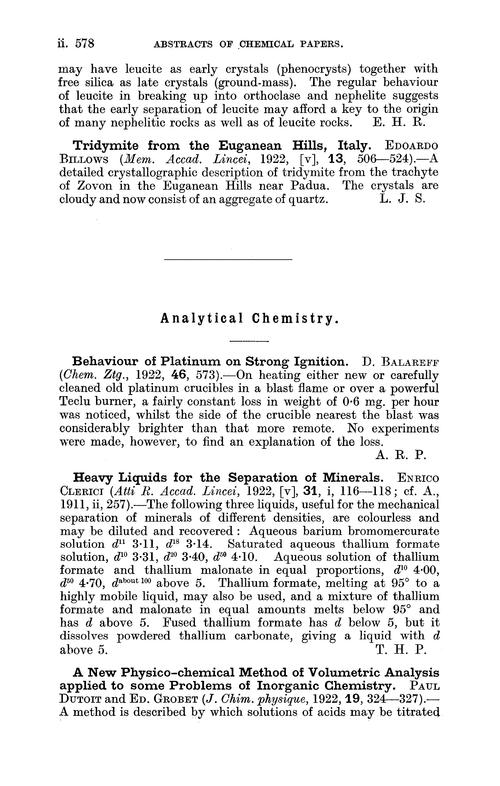 Analytical chemistry