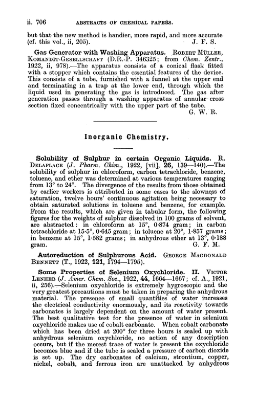 Inorganic chemistry