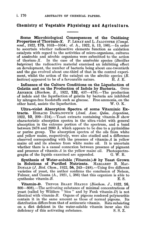 Chemistry of vegetable physiology and agriculture