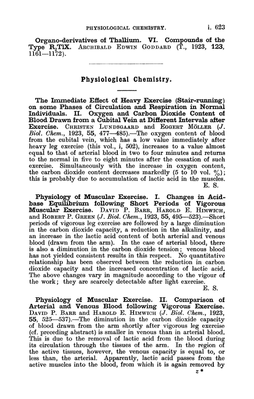 Physiological chemistry