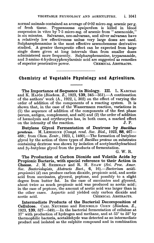 Chemistry of vegetable physiology and agriculture