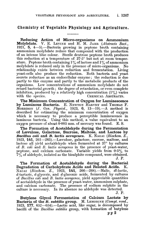 Chemistry of vegetable physiology and agriculture