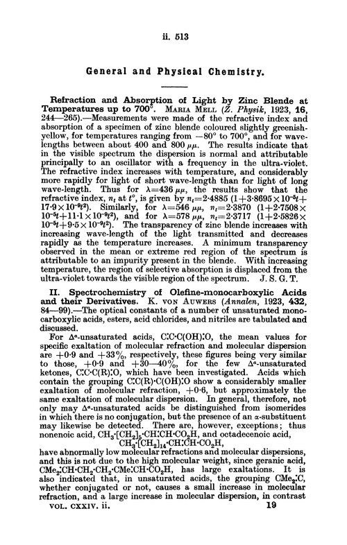 General and physical chemistry