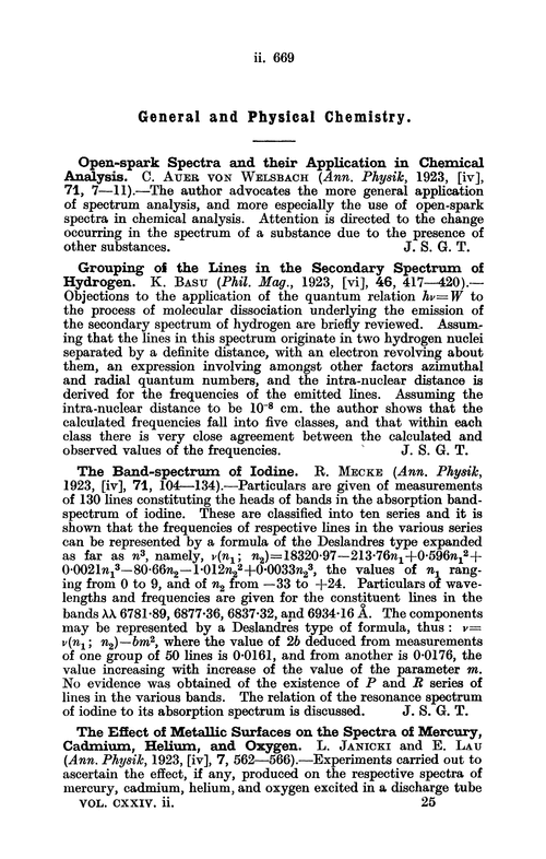 General and physical chemistry