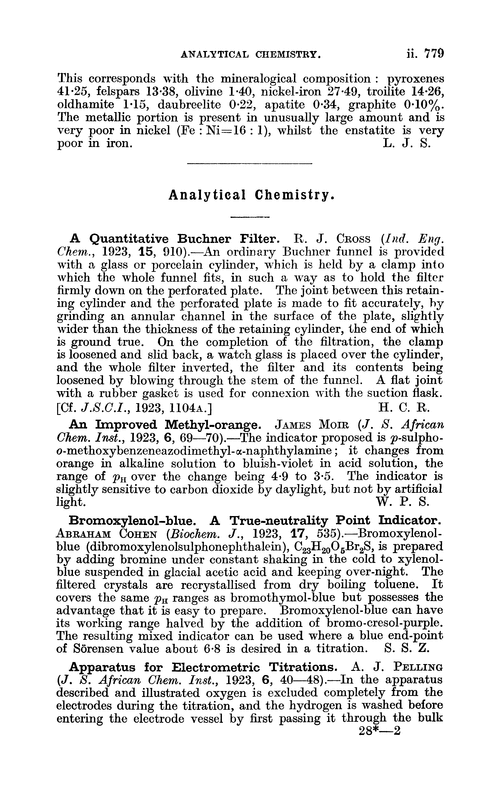 Analytical chemistry