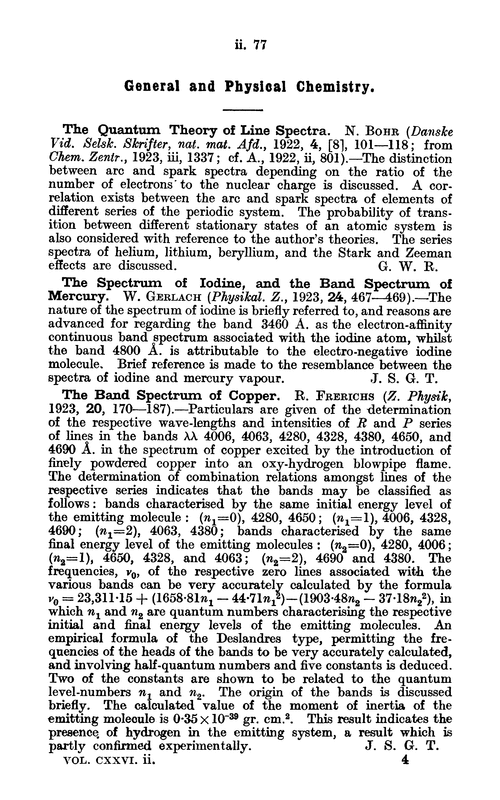 General and physical chemistry