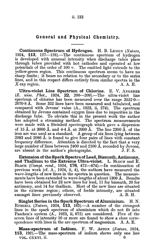 General and physical chemistry