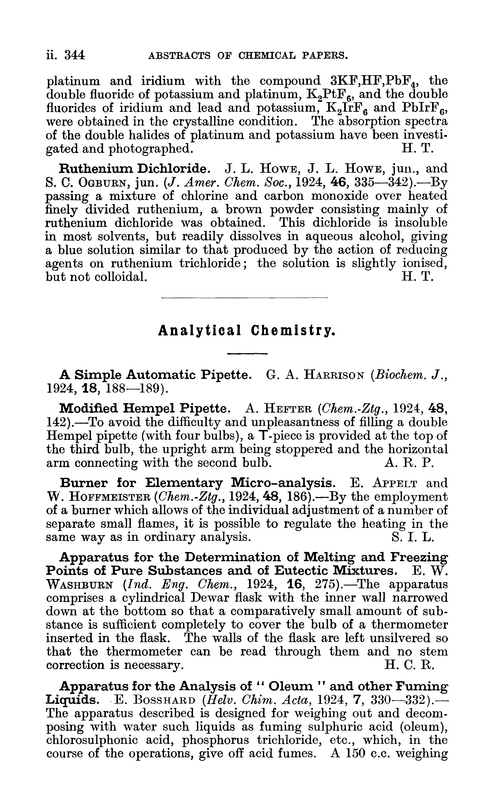 Analytical chemistry