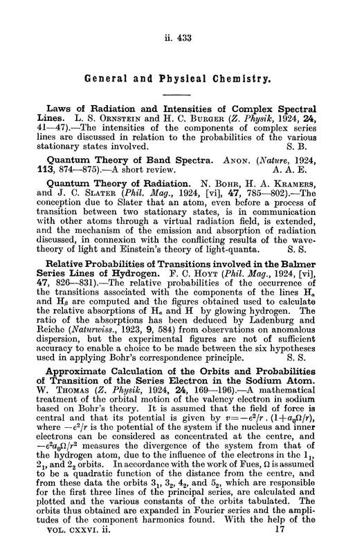General and physical chemistry