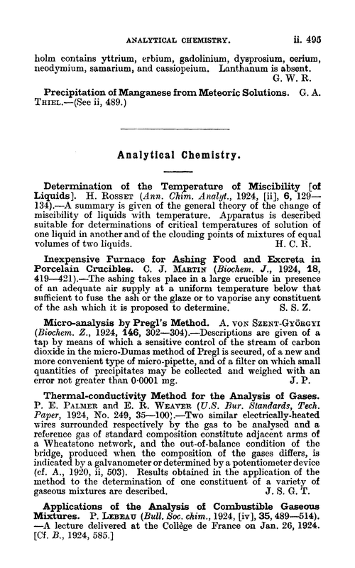Analytical chemistry