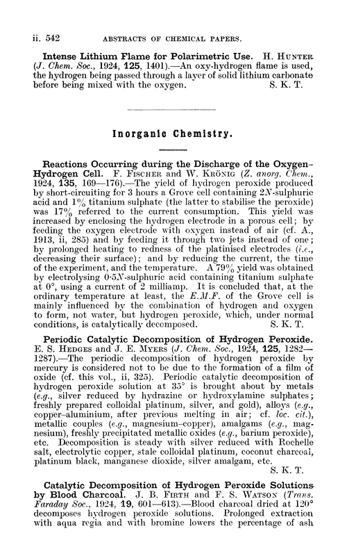 Inorganic chemistry