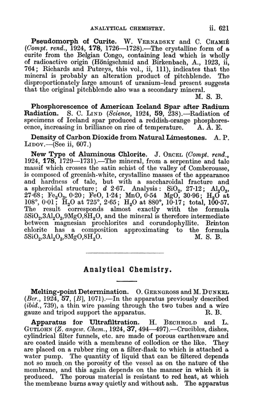 Analytical chemistry