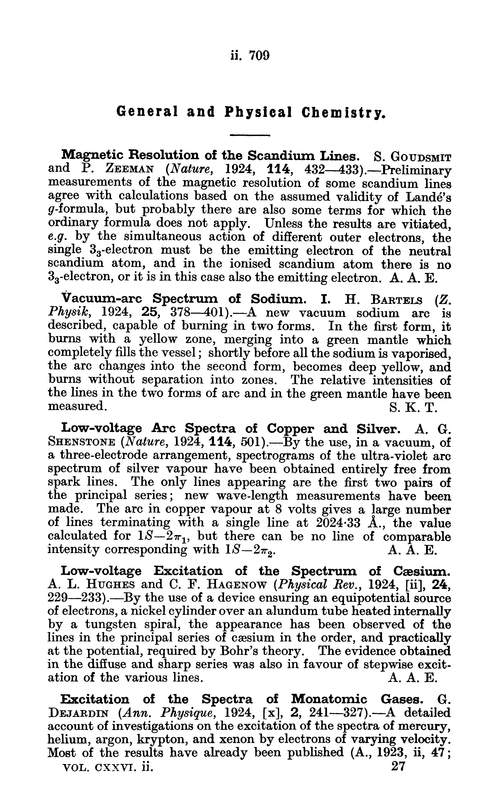General and physical chemistry