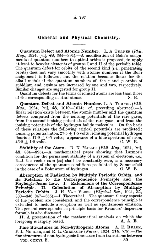 General and physical chemistry