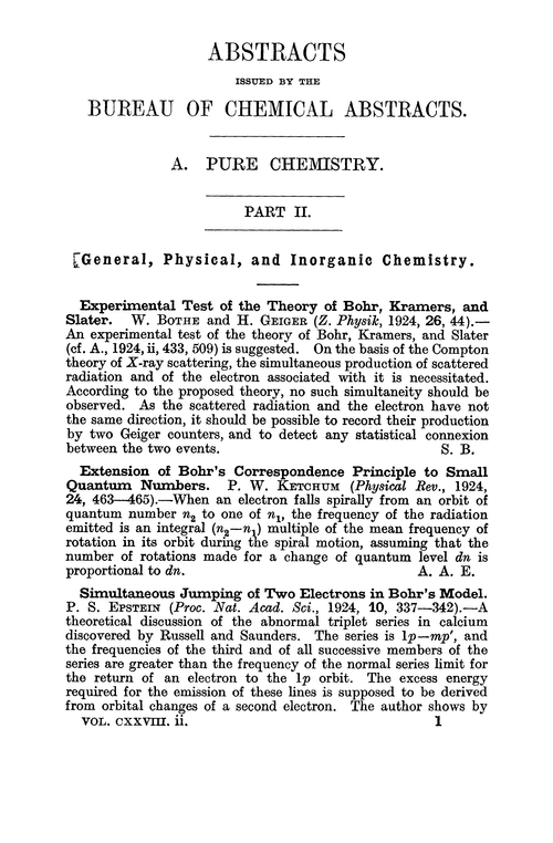 General, physical, and inorganic chemistry