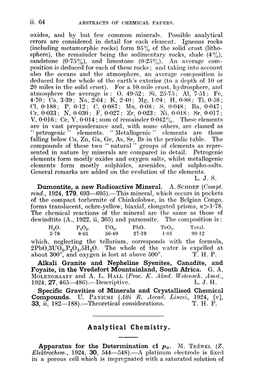 Analytical chemistry