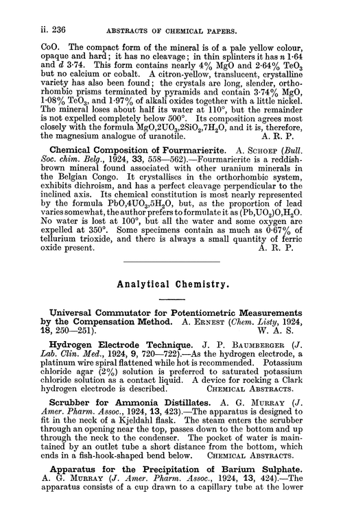 Analytical chemistry