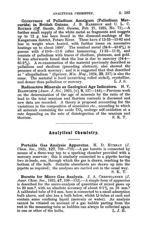 Analytical chemistry