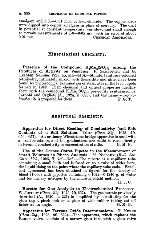 Analytical chemistry