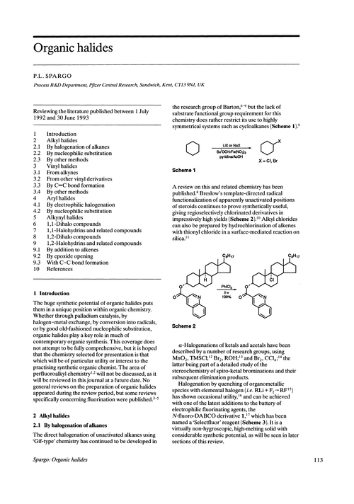 Organic halides