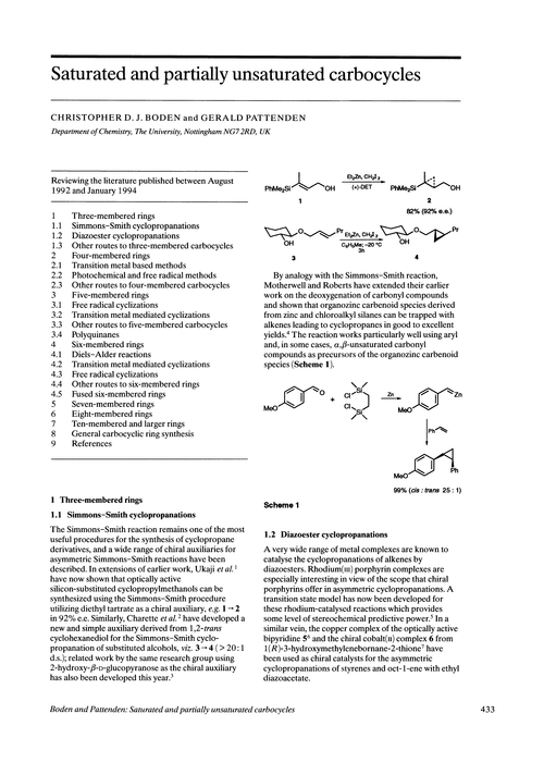 Saturated and partially unsaturated carbocycles