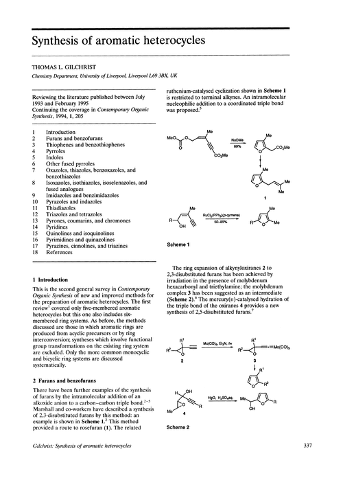 Synthesis of aromatic heterocycles