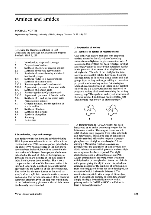 Amines and amides