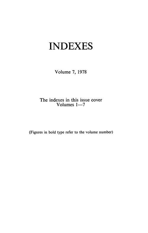Indexes