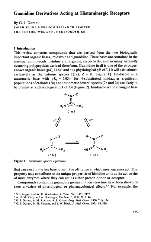 Guanidine derivatives acting at histaminergic receptors