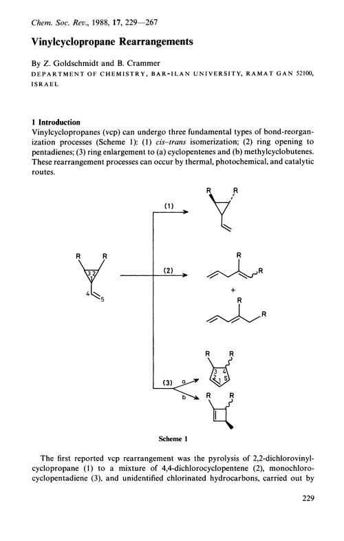 Vinylcyclopropane rearrangements