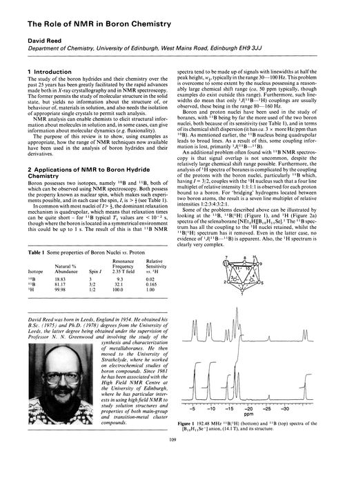 The role of NMR in boron chemistry