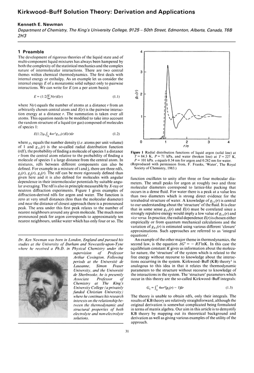 Kirkwood–Buff solution theory: derivation and applications