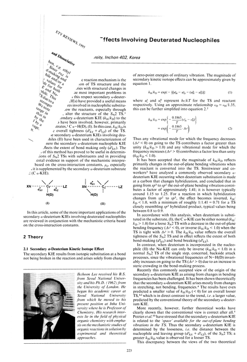 Secondary kinetic isotope effects involving deuterated nucleophiles