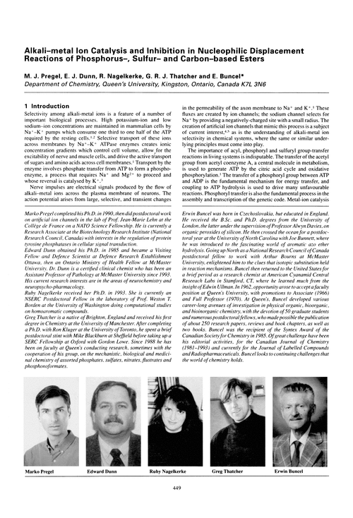 Alkali–metal lon catalysis and inhibition in nucleophilic displacement reaction of phosphorus–sulfur–and carbon–based esters