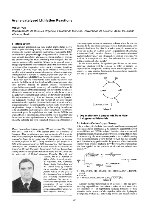 Arene-catalysed lithiation reactions