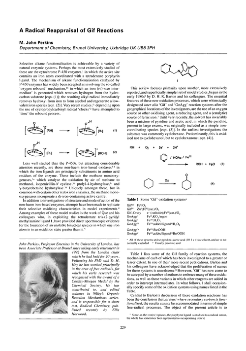 A radical reappraisal of Gif reactions