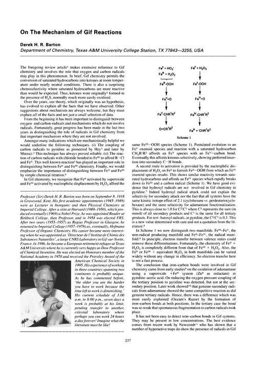 On the mechanism of Gif reactions