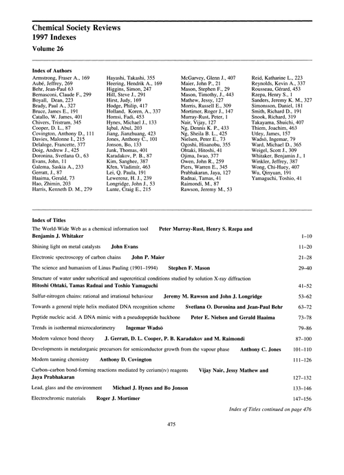 Index pages