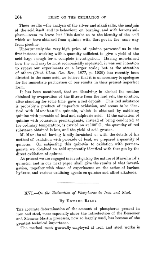 XVI.—On the estimation of phosphorus in iron and steel