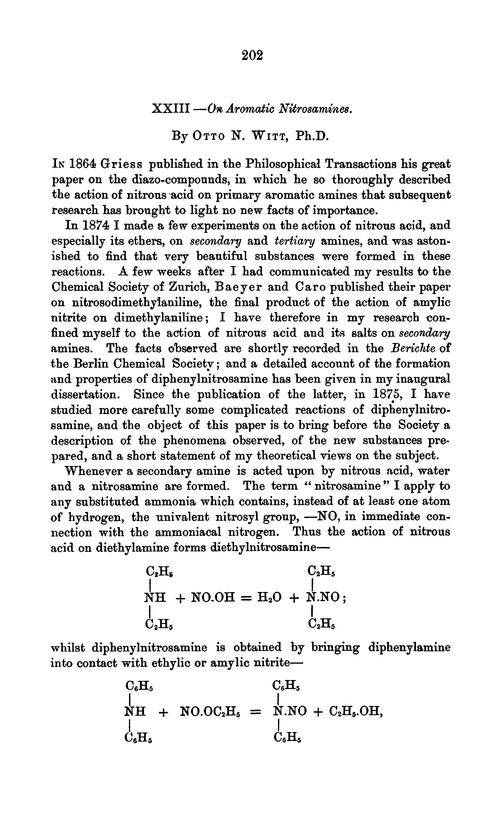 XXIII.—On aromatic nitrosamines