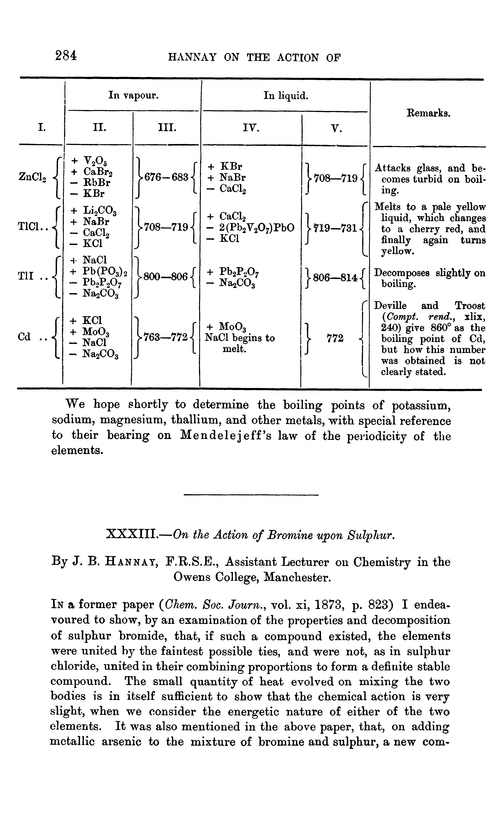 XXXIII.—On the action of bromine upon sulphur