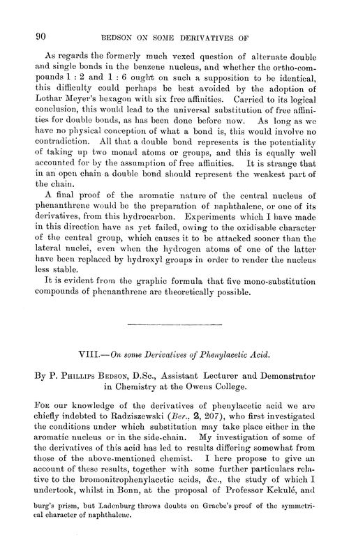 VIII.—On some derivatives of phenylacetic acid