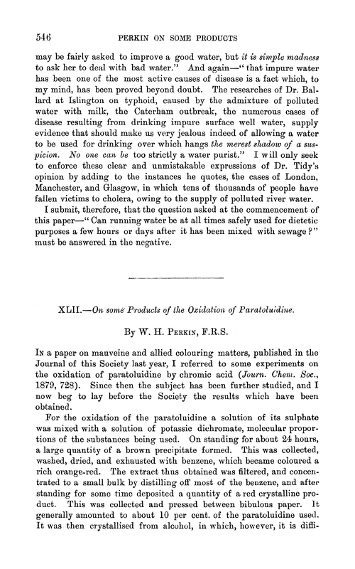 XLII.—On some products of the oxidation of paratoluidine