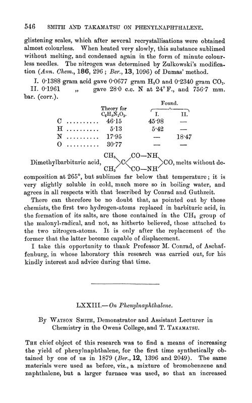 LXXIII.—On phenylnaphthalene