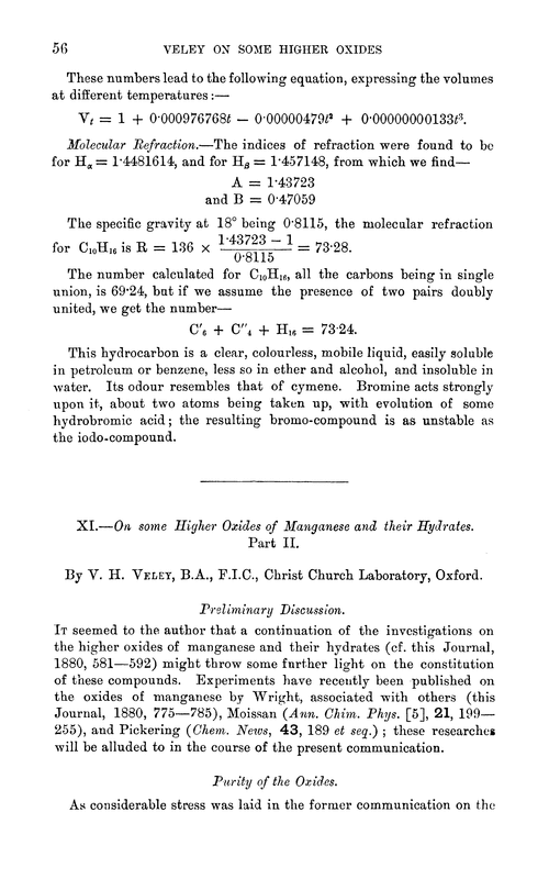 XI.—On some higher oxides of manganese and their hydrates. Part II