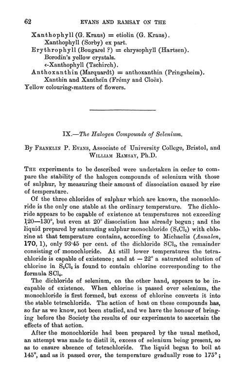 IX.—The halogen compounds of selenium