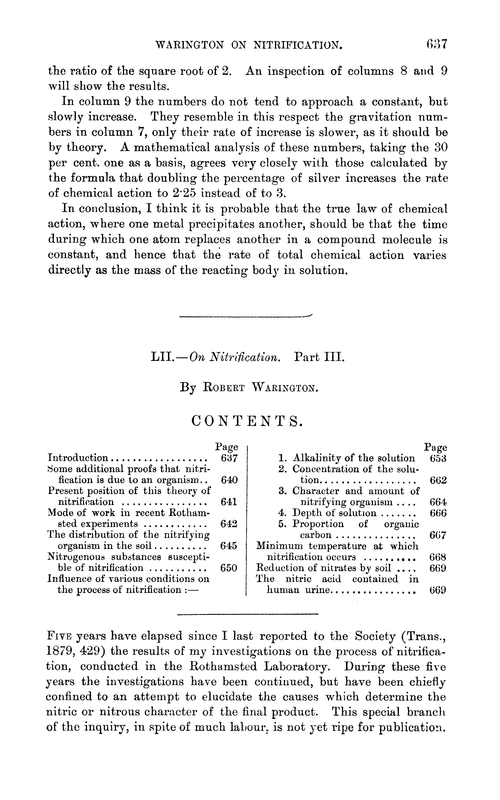 LII.—On nitrification. Part III.